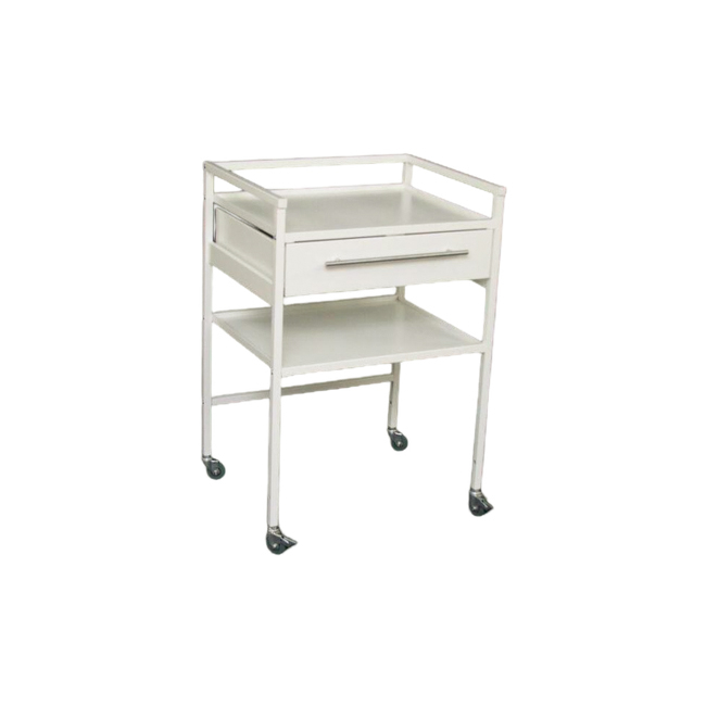 СММП-08-Я-ФП модель 03 - cтол медицинский металлический передвижной с выдвижными ящиками и полками | Ферропласт Медикал (Россия)