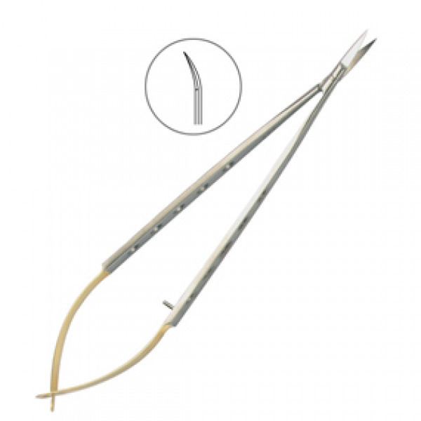 Ножницы-микро изогнутые Micro Schere TC, 170 мм., HLW Dental Instruments (Германия)