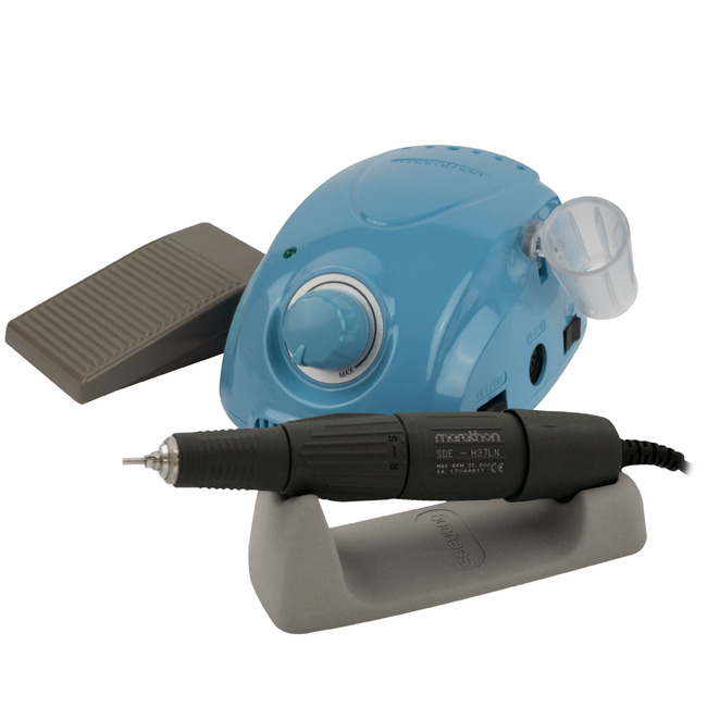 Marathon-3 Champion New - щеточный зуботехнический микромотор, с наконечником SDE-H37LN, 35000 об/мин, педаль SFP-27 | Saeyang Microtech (Ю. Корея)