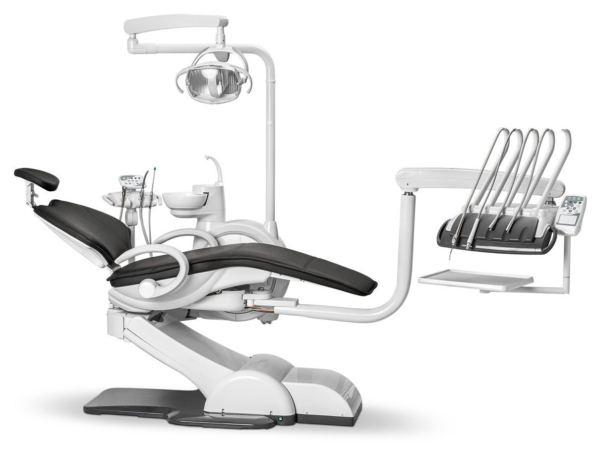Стоматологическая установка Woson WOD 730 (универсал) верхняя подача, Черная слива