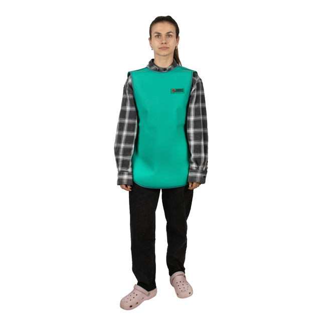 ФРЗД-Р-К - рентгенозащитный двусторонний фартук, детский, винил, зеленый цвет, 0.35 Pb мм | Спецмедприбор (Россия)