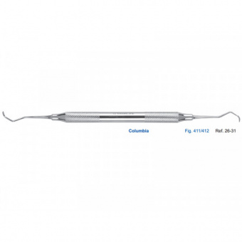 Кюрета Columbia, форма 411/412, ручка диаметр 8 мм, HLW Dental Instruments (Германия)
